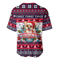 Corgi Merry Woofmas Baseball Jersey Christmas Dog Art Style - Wonder Print Shop