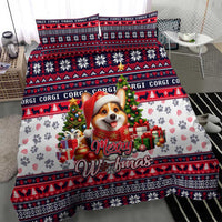 Corgi Merry Woofmas Bedding Set Christmas Dog Art Style - Wonder Print Shop
