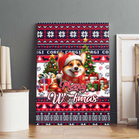 Corgi Merry Woofmas Canvas Wall Art Christmas Dog Art Style - Wonder Print Shop
