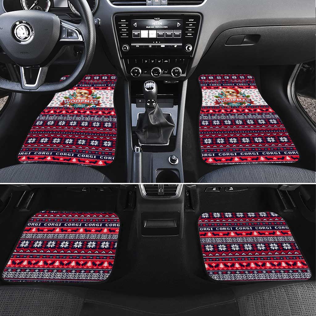 Corgi Merry Woofmas Car Mats Christmas Dog Art Style - Wonder Print Shop