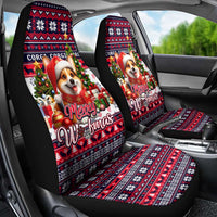 Corgi Merry Woofmas Car Seat Cover Christmas Dog Art Style - Wonder Print Shop