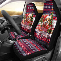 Corgi Merry Woofmas Car Seat Cover Christmas Dog Art Style - Wonder Print Shop