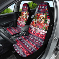 Corgi Merry Woofmas Car Seat Cover Christmas Dog Art Style - Wonder Print Shop