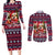 Corgi Merry Woofmas Couples Matching Long Sleeve Bodycon Dress and Long Sleeve Button Shirt Christmas Dog Art Style - Wonder Print Shop