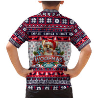 Corgi Merry Woofmas Family Matching Mermaid Dress and Hawaiian Shirt Christmas Dog Art Style - Wonder Print Shop