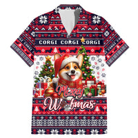 Corgi Merry Woofmas Family Matching Mermaid Dress and Hawaiian Shirt Christmas Dog Art Style - Wonder Print Shop