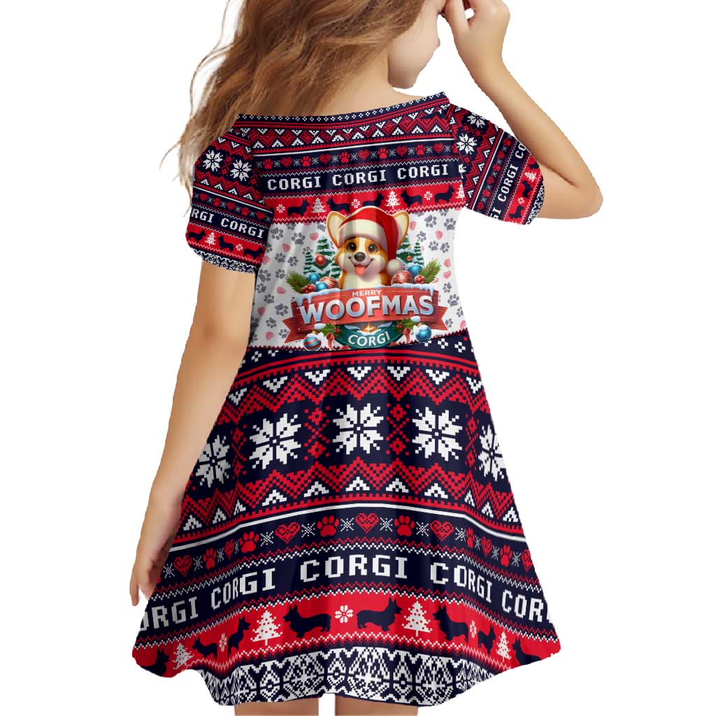 Corgi Merry Woofmas Family Matching Off Shoulder Maxi Dress and Hawaiian Shirt Christmas Dog Art Style - Wonder Print Shop
