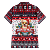 Corgi Merry Woofmas Family Matching Off Shoulder Short Dress and Hawaiian Shirt Christmas Dog Art Style - Wonder Print Shop