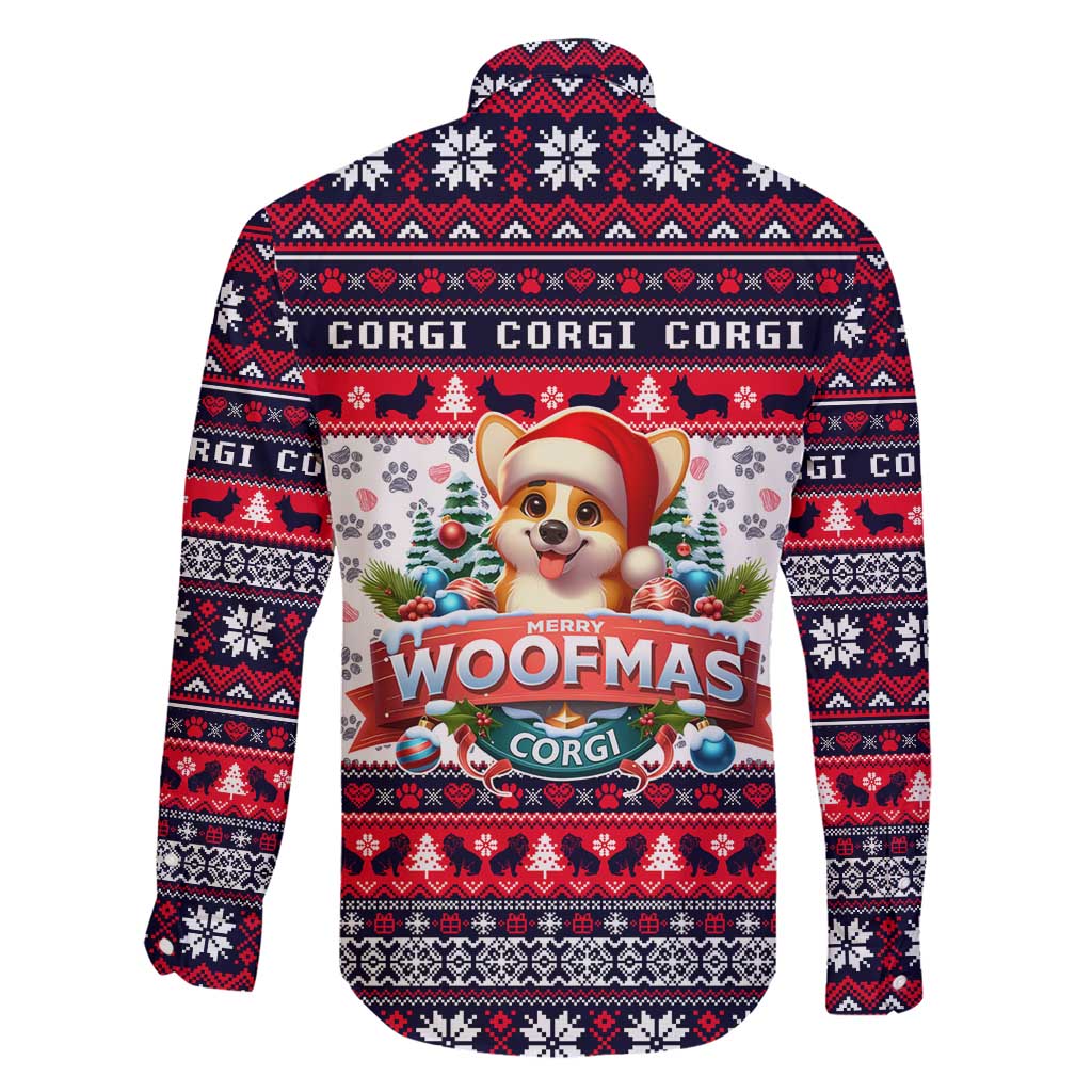 Corgi Merry Woofmas Family Matching Short Sleeve Bodycon Dress and Hawaiian Shirt Christmas Dog Art Style - Wonder Print Shop