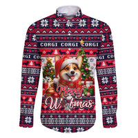 Corgi Merry Woofmas Family Matching Tank Maxi Dress and Hawaiian Shirt Christmas Dog Art Style - Wonder Print Shop