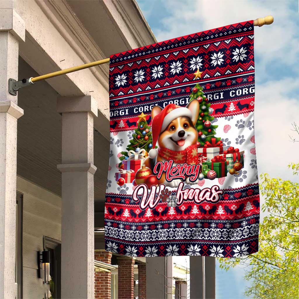 Corgi Merry Woofmas Garden Flag Christmas Dog Art Style - Wonder Print Shop