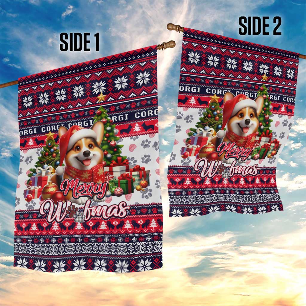 Corgi Merry Woofmas Garden Flag Christmas Dog Art Style - Wonder Print Shop