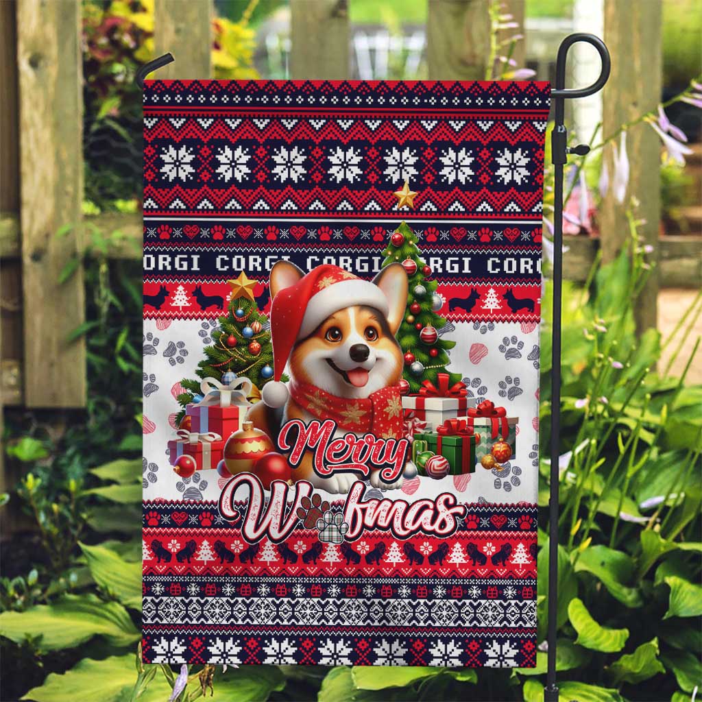 Corgi Merry Woofmas Garden Flag Christmas Dog Art Style - Wonder Print Shop
