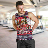 Corgi Merry Woofmas Men Tank Top Christmas Dog Art Style - Wonder Print Shop