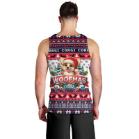Corgi Merry Woofmas Men Tank Top Christmas Dog Art Style - Wonder Print Shop