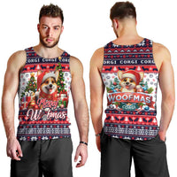Corgi Merry Woofmas Men Tank Top Christmas Dog Art Style - Wonder Print Shop