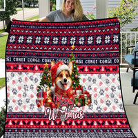 Corgi Merry Woofmas Quilt Christmas Dog Art Style - Wonder Print Shop