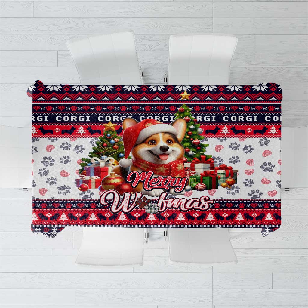 Corgi Merry Woofmas Tablecloth Christmas Dog Art Style - Wonder Print Shop