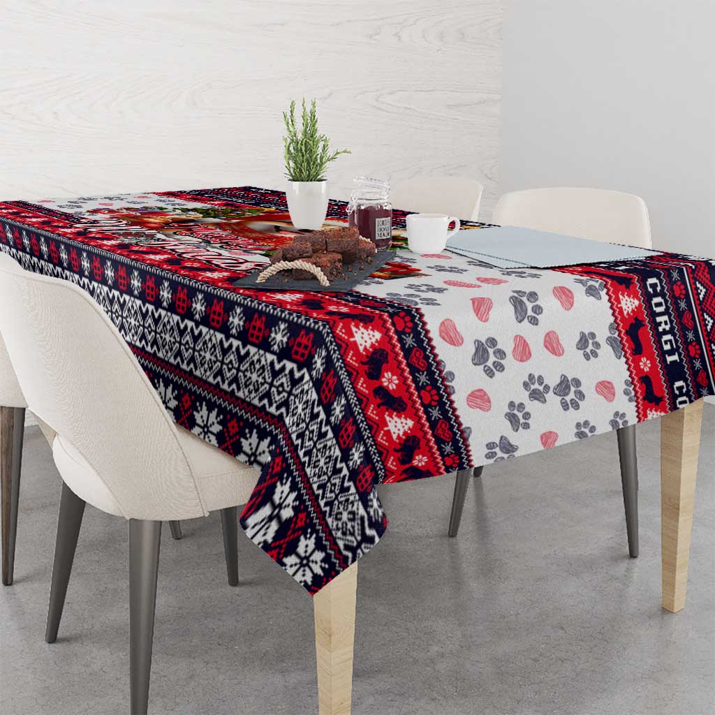 Corgi Merry Woofmas Tablecloth Christmas Dog Art Style - Wonder Print Shop