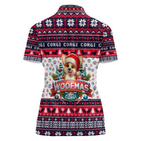 Corgi Merry Woofmas Women Polo Shirt Christmas Dog Art Style - Wonder Print Shop
