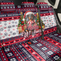 Dachshund Merry Woofmas Back Car Seat Cover Christmas Dog Art Style - Wonder Print Shop