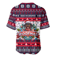 Dachshund Merry Woofmas Baseball Jersey Christmas Dog Art Style - Wonder Print Shop