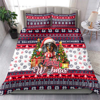 Dachshund Merry Woofmas Bedding Set Christmas Dog Art Style - Wonder Print Shop