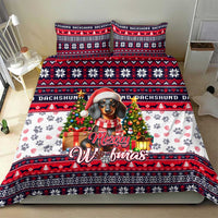 Dachshund Merry Woofmas Bedding Set Christmas Dog Art Style - Wonder Print Shop