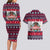 Dachshund Merry Woofmas Couples Matching Long Sleeve Bodycon Dress and Hawaiian Shirt Christmas Dog Art Style - Wonder Print Shop