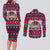 Dachshund Merry Woofmas Couples Matching Long Sleeve Bodycon Dress and Long Sleeve Button Shirt Christmas Dog Art Style - Wonder Print Shop