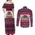 Dachshund Merry Woofmas Couples Matching Off Shoulder Maxi Dress and Long Sleeve Button Shirt Christmas Dog Art Style - Wonder Print Shop