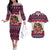 Dachshund Merry Woofmas Couples Matching Off The Shoulder Long Sleeve Dress and Hawaiian Shirt Christmas Dog Art Style - Wonder Print Shop