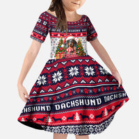 Dachshund Merry Woofmas Family Matching Mermaid Dress and Hawaiian Shirt Christmas Dog Art Style - Wonder Print Shop