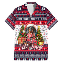Dachshund Merry Woofmas Family Matching Mermaid Dress and Hawaiian Shirt Christmas Dog Art Style - Wonder Print Shop