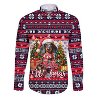 Dachshund Merry Woofmas Family Matching Mermaid Dress and Hawaiian Shirt Christmas Dog Art Style - Wonder Print Shop
