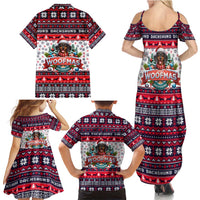 Dachshund Merry Woofmas Family Matching Summer Maxi Dress and Hawaiian Shirt Christmas Dog Art Style - Wonder Print Shop