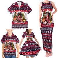 Dachshund Merry Woofmas Family Matching Tank Maxi Dress and Hawaiian Shirt Christmas Dog Art Style - Wonder Print Shop