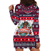 Dachshund Merry Woofmas Hoodie Dress Christmas Dog Art Style - Wonder Print Shop