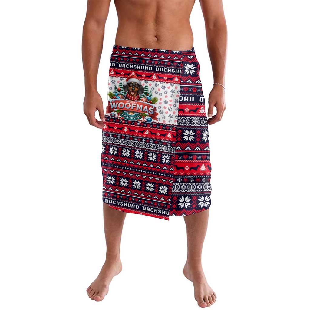 Dachshund Merry Woofmas Lavalava Christmas Dog Art Style - Wonder Print Shop