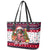 Dachshund Merry Woofmas Leather Tote Bag Christmas Dog Art Style - Wonder Print Shop