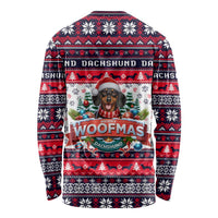 Dachshund Merry Woofmas Long Sleeve Shirt Christmas Dog Art Style - Wonder Print Shop