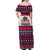 Dachshund Merry Woofmas Off Shoulder Maxi Dress Christmas Dog Art Style - Wonder Print Shop