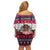 Dachshund Merry Woofmas Off Shoulder Short Dress Christmas Dog Art Style - Wonder Print Shop