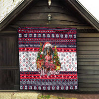 Dachshund Merry Woofmas Quilt Christmas Dog Art Style - Wonder Print Shop