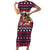 Dachshund Merry Woofmas Short Sleeve Bodycon Dress Christmas Dog Art Style - Wonder Print Shop
