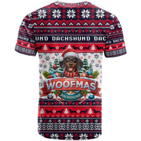 Dachshund Merry Woofmas T Shirt Christmas Dog Art Style - Wonder Print Shop