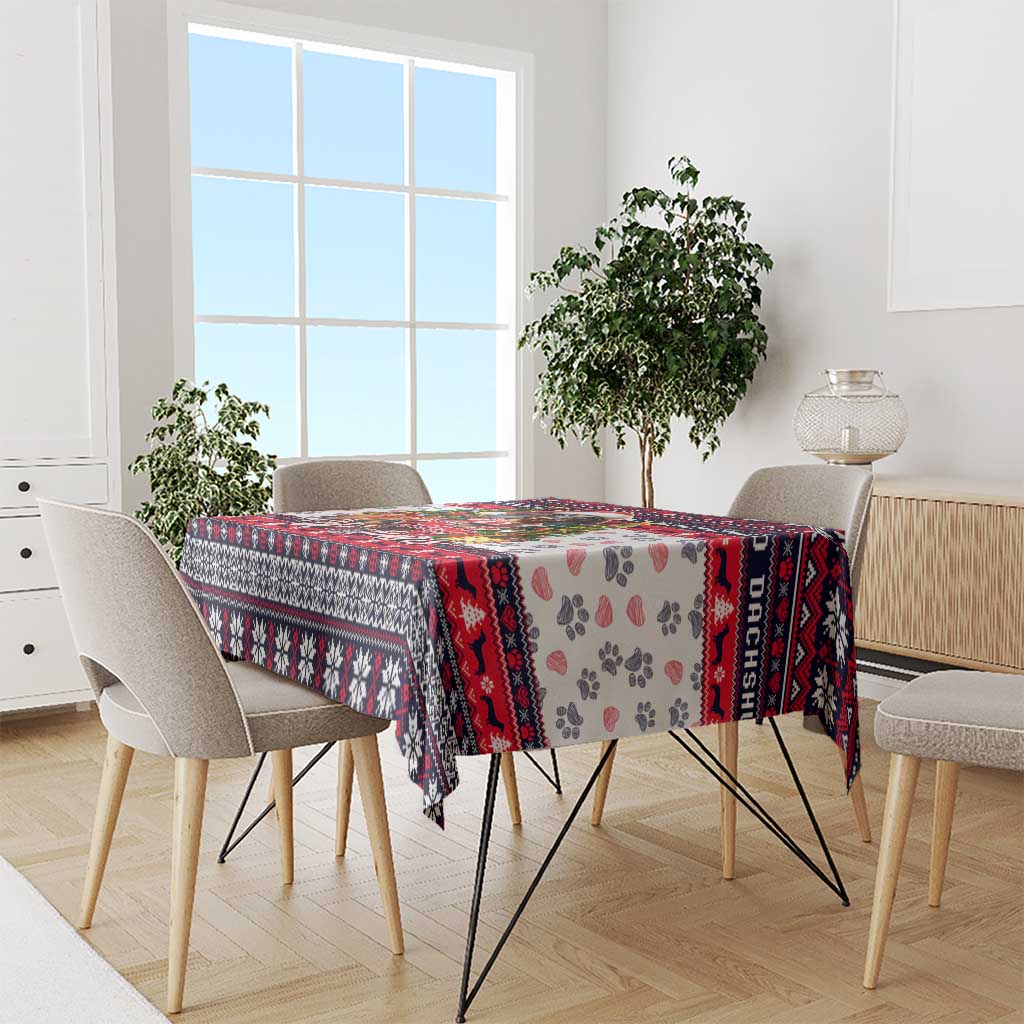 Dachshund Merry Woofmas Tablecloth Christmas Dog Art Style - Wonder Print Shop