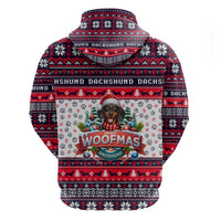 Dachshund Merry Woofmas Zip Hoodie Christmas Dog Art Style - Wonder Print Shop