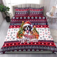 Saint Bernard Merry Woofmas Bedding Set Christmas Dog Art Style - Wonder Print Shop