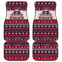 Saint Bernard Merry Woofmas Car Mats Christmas Dog Art Style - Wonder Print Shop